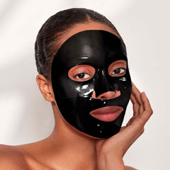 111SKIN Celestial Black Diamond sheet-mask-application showing easy at-home lift routine