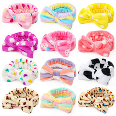 3 otters 12pack spa headband set keeps hair away during facial cleansing and makeup