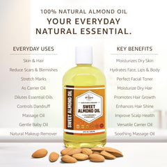 33RD PARALLEL SOAP CO Sweet Almond Oil pours into lotion for moisturized skin.