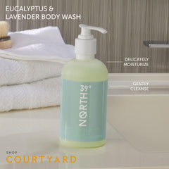 39° North hotel-exclusive pack image evokes premium bath amenities for home spa moments.