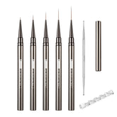 3zorqinron Nail Liner Brush 5mm bristles for precise fine-line gel nail art.