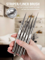 3zorqinron Nail Liner Brush 9mm bristles ideal for longer stripes and patterns.