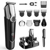 7d24hcare beard trimmer kit top view highlights versatile 5-in-1 grooming options for home use