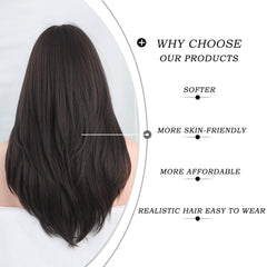 7JHH WIGS layered straight cut adds natural volume and shape.