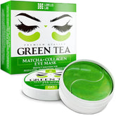 Lorelis Lab green tea under-eye patches package for hydration and puffiness relief