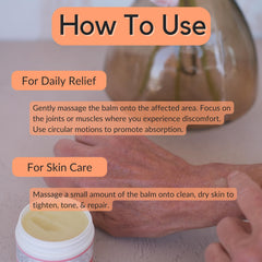 Vitality Helichrysum Balm applied to body for full hydration