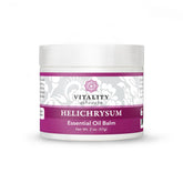 Vitality Helichrysum Balm jar close-up highlights ultra-moisturizing hydration