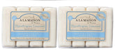 A LA MAISON hypoallergenic unscented bar soap pack shot showing eight bars for gentle cleansing