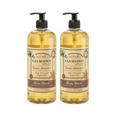 A LA MAISON Sweet Almond two-pack bottle display for nourishing daily cleanse.