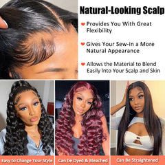 AAKJJ wig 200-density close-up for fuller, glamorous volume and natural bounce