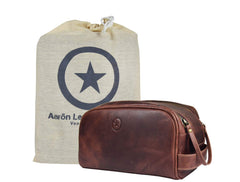 Aaron Leather Goods Vendimia Estilo exterior pocket for quick access.