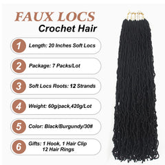 Aayubb soft locs crochet hair closeup showing soft texture and curls
