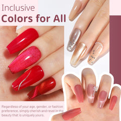 ABAC 24-color swatches showing pink red and green shimmer options