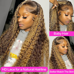 Abbildung 13x6 lace front wig Swiss lace detail blends seamlessly with skin.