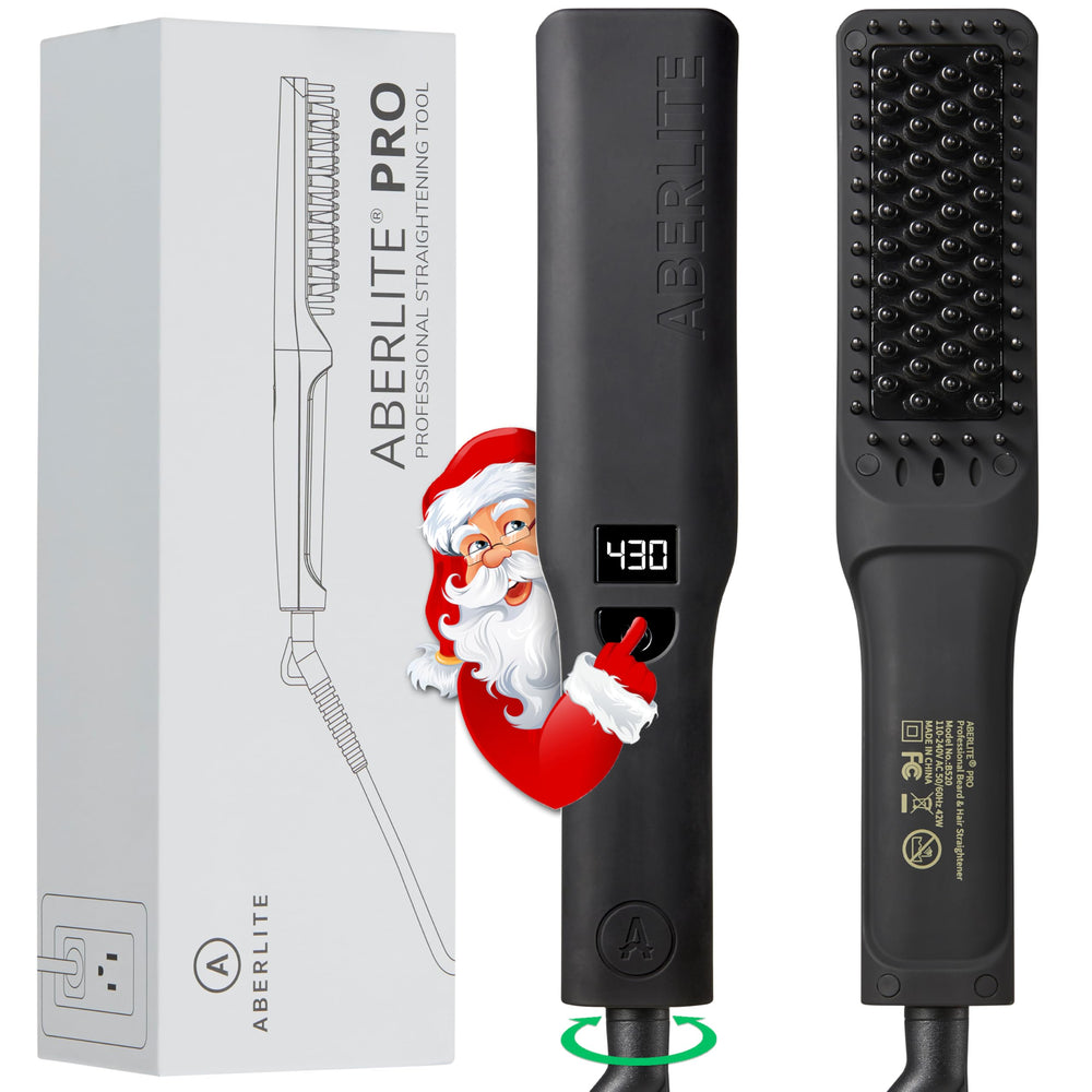 Aberlite Pro Upgraded beard straightener front view for precise grooming and sleek finish.