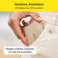 Abib Airy Sunstick semi-matte finish on skin without white cast.