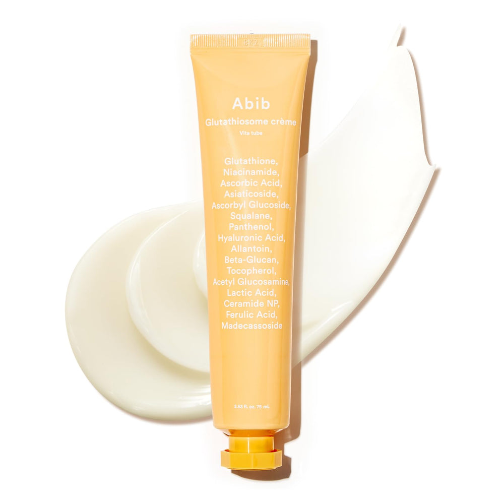 Abib Glutathiosome Cream tube closeup showing rich hydration