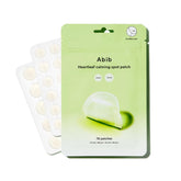 Abib Heartleaf patch packaging shows two sizes for customizable blemish care.