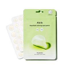 Abib Heartleaf patch packaging shows two sizes for customizable blemish care.