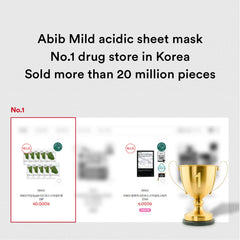 Abib sheet mask serum absorption view highlights fast hydration as you wear.