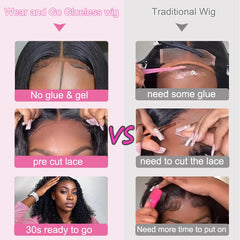 Ablvari Curly Bob Wig pre-plucked knots close-up emphasizes natural parting and low maintenance