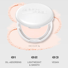 ABOUT TONE sebum cut powder compact puff enables quick, even application for a natural finish.