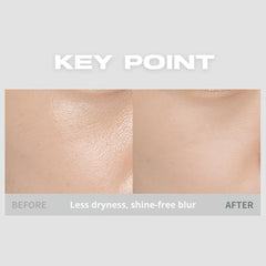 ABOUT TONE sebum cut powder ultra-fine texture image shows light adhesion and oil absorption.