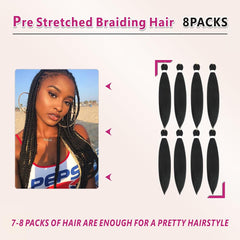 Abrastin braiding hair hot water setting demo shows easy style changes.