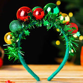 Acenail Christmas headband green disco-ball closeup sparkling for a festive party look