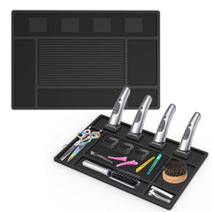 Acfunique magnetic barber mat keeps clippers organized for efficient workflow.