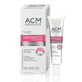 ACM Depiwhite Advanced cream tube close-up highlighting targeted spot care