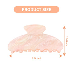ACO-UINT clip in white and pink grips thick hair securely for everyday use.