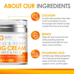 ACTIVSCIENCE Hibiscus & Honey cream texture closeup demonstrates deep moisturization.