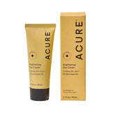 Acure Brightening Day Cream jar close-up highlighting Cica and Argan Oil hydration