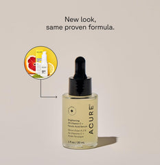 Acure packaging box highlights vegan cruelty-free label and clean ingredients.