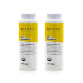 Acure dry shampoo powder applying for instant volume and refreshed roots