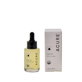 Acure The Essentials Argan Oil bottle closeup showing pure moisture potential.
