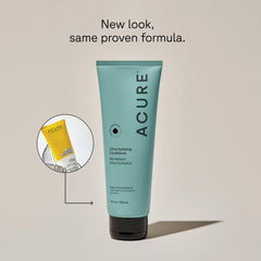 Acure Ultra Hydrating Conditioner tube for deeply hydrated, detangled hair.