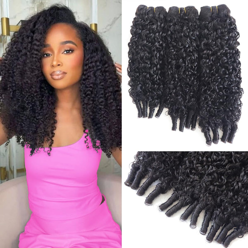 Acusoee Burmese curly bundles 18in water-wave closeup shows soft, natural texture for seamless blending.