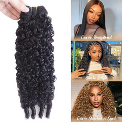 Acusoee Burmese curly bundles 22in double machine weft shows tangle-free, low-shedding construction for easy styling.