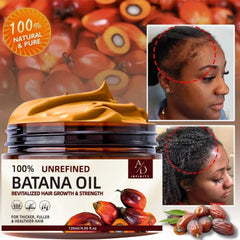 A/D Infinity Batana Oil being applied to hair for daily hydration.