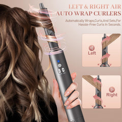 AdamPark 6-in-1 air styling system with left curl iron creates defined curls.
