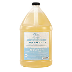 Adams Handmade Soap thick castile 1gal refill pour shows concentrated formula for efficient hand washing