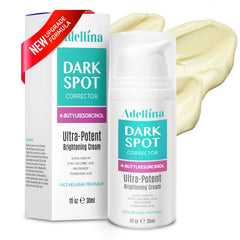 Adellina Dark Spot Remover bottle highlights travel-friendly packaging for daily application