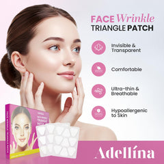 Adellina triangle-shaped patches for flexible facial areas