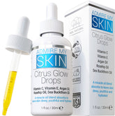Admire My Skin Vitamin C Gua Sha Oil bottle close-up highlighting glow-enhancing formula.