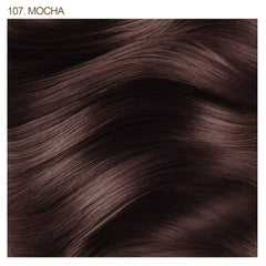 Adore 107 Mocha dye dispense shows easy at-home application and even coverage.
