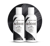 Adore 118 Off Black bottle with bold pigment for long-lasting color.