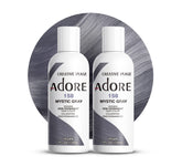 Adore 158 Mystic Gray bottle-front image showing at-home gray coverage