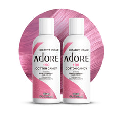 Adore cotton-candy bottle-pour shows vibrant pink for at-home dye application.